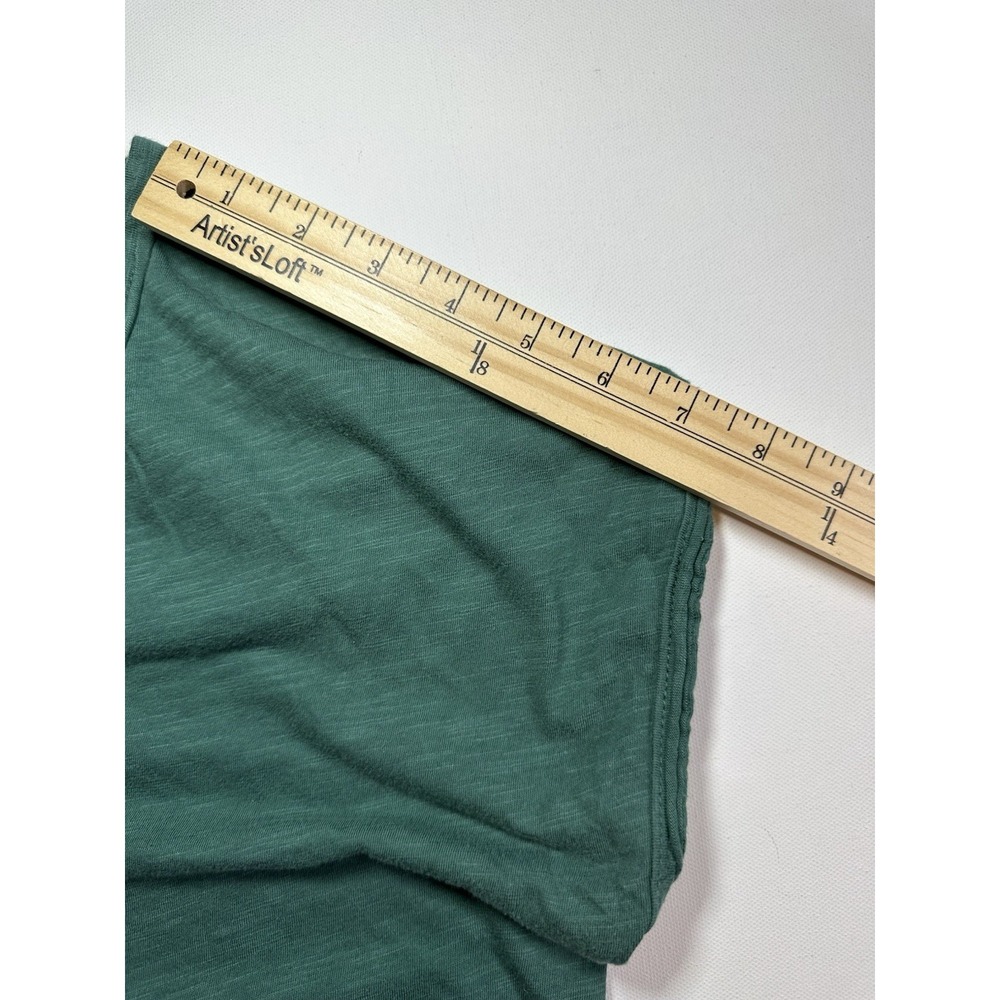 PACT Women's MEDIUM Green Organic Cotton Short Sleeve T-Shirt Dress Minimalist - Picture 10 of 10